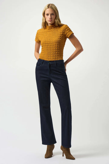 Textured Knit Fitted Top